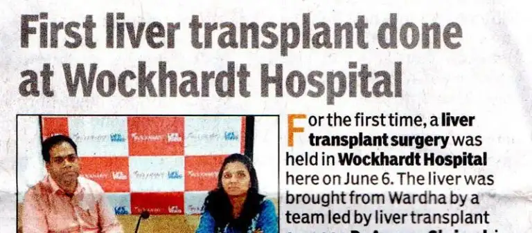 First liver transplant done at Wockhardt Hospitals Nagpur
